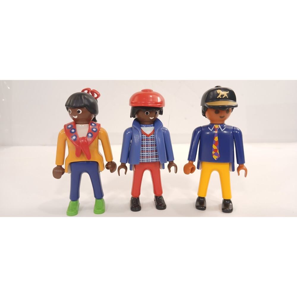 Playmobil Multicultural 3 Figures 1 Woman 2 Men City Life Modern City 1990s